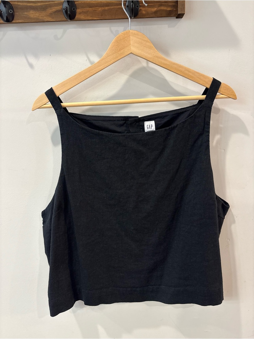 GAP Black Linen Blend Tank